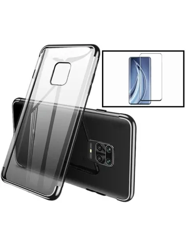 Kit Vidro Premium Full Cover + Capa SlimArmor para Xiaomi Redmi Note 9 Pro Max - Preto