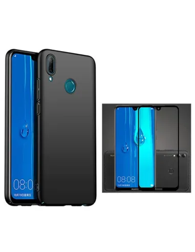 Kit Vidro Premium Full Cover + Capa SlimShield para Huawei Honor 9X / 9X Pro Preto