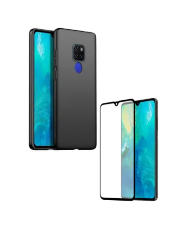 Kit Vidro Premium Full Cover + Capa SlimShield para Huawei Mate 20 - Preto