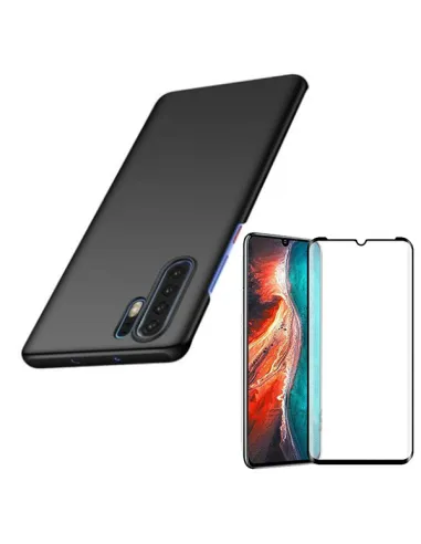 Kit Vidro Premium Full Cover + Capa SlimShield para Huawei P30 Pro - Preto