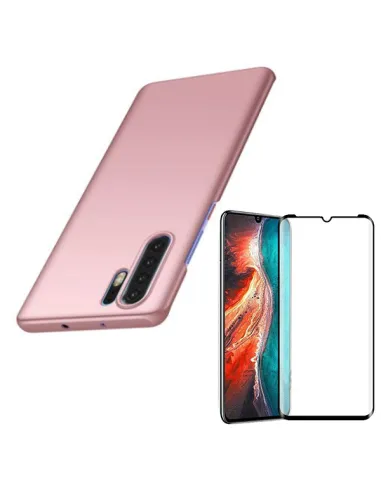 Kit Vidro Premium Full Cover + Capa SlimShield para Huawei P30 Pro New Edition - Rosa