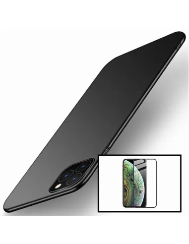 Kit Vidro Premium Full Cover + Capa SlimShield para iPhone 12 - Preto