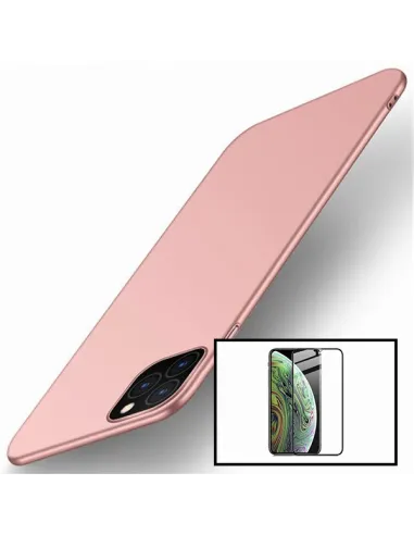 Kit Vidro Premium Full Cover + Capa SlimShield para iPhone 12 - Rosa