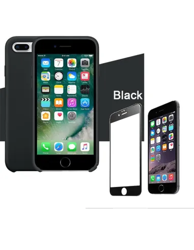 Kit Vidro Premium Full Cover + Capa SlimShield para iPhone 6 / 6S - Preto