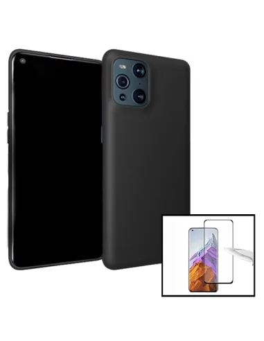 Kit Vidro Premium Full Cover + Capa SlimShield para Oppo Find X3 - Preto