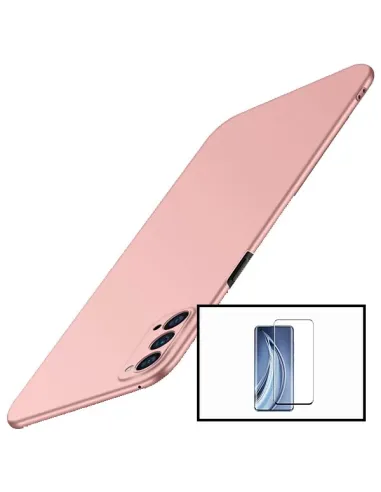 Kit Vidro Premium Full Cover + Capa SlimShield para Oppo Reno4 Pro 5G Rosa