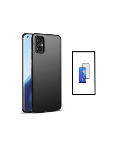 Kit Vidro Premium Full Cover + Capa SlimShield para Oppo Reno8 Lite - Preto