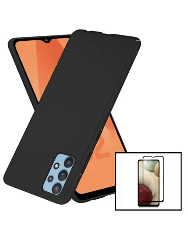 Kit Vidro Premium Full Cover + Capa SlimShield para Samsung Galaxy A32 - Preto