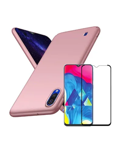 Kit Vidro Premium Full Cover + Capa SlimShield para Samsung Galaxy A50 - Rosa