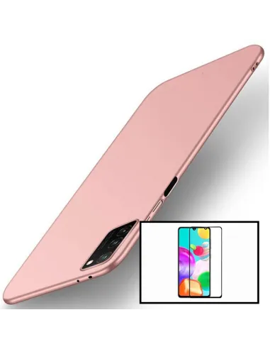 Kit Vidro Premium Full Cover + Capa SlimShield para Samsung Galaxy A51 5G - Rosa