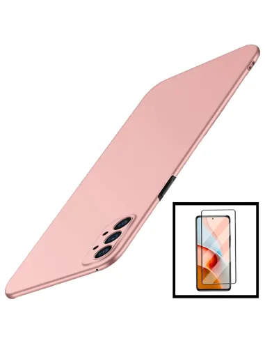 Kit Vidro Premium Full Cover + Capa SlimShield para Samsung Galaxy A52 5G - Rosa