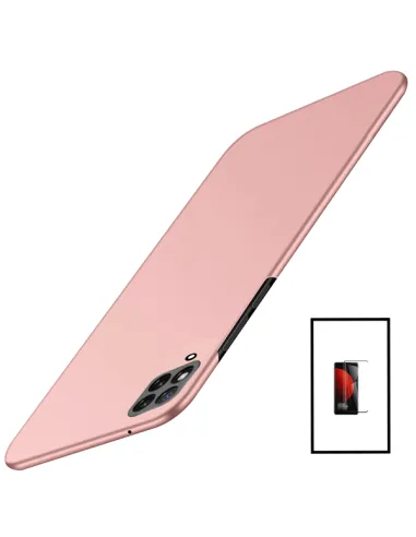 Kit Vidro Premium Full Cover + Capa SlimShield para Samsung Galaxy M53 - Rosa