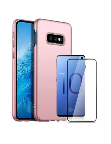 Kit Vidro Premium Full Cover + Capa SlimShield para Samsung Galaxy S10 E - Rosa