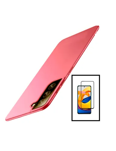 Kit Vidro Premium Full Cover + Capa SlimShield para Samsung Galaxy S22 5G - Rosa