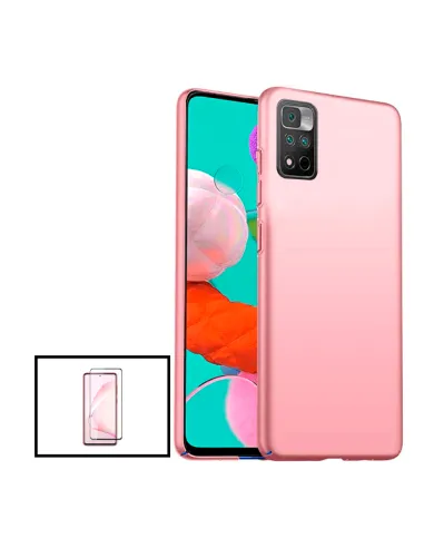 Kit Vidro Premium Full Cover + Capa SlimShield para Xiaomi 11i Rosa