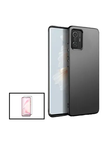 Kit Vidro Premium Full Cover + Capa SlimShield para Xiaomi 11T - Preto