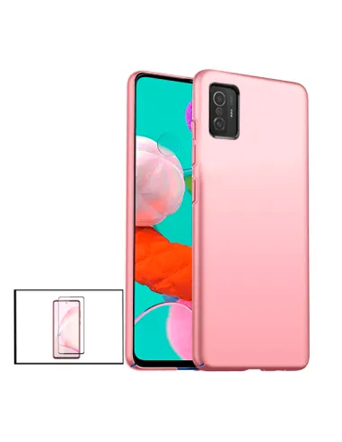 Kit Vidro Premium Full Cover + Capa SlimShield para Xiaomi 11T Rosa