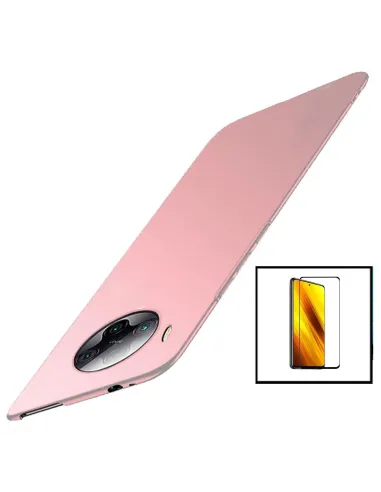 Kit Vidro Premium Full Cover + Capa SlimShield para Xiaomi Mi 10T Lite - Rosa