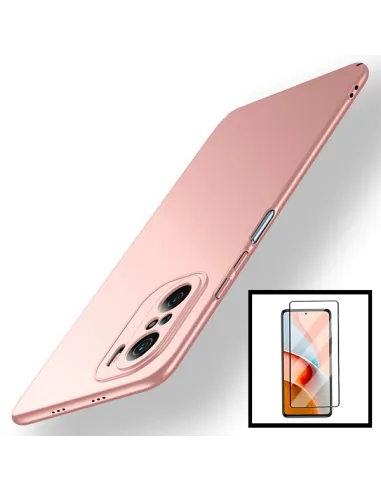 Kit Vidro Premium Full Cover + Capa SlimShield para Xiaomi Mi 11i - Rosa