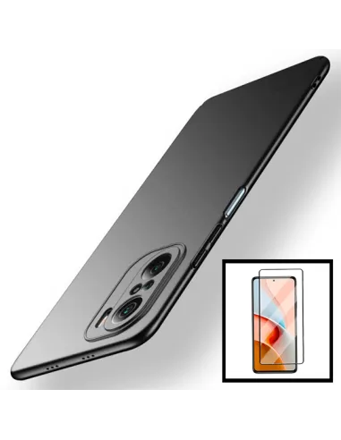 Kit Vidro Premium Full Cover + Capa SlimShield para Xiaomi Poco F3 - Preto