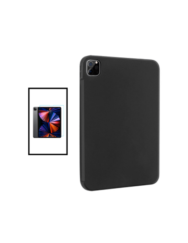 Kit Película de Vidro Temperado 5D Full Cover + Capa Silicone Líquido para Apple iPad Pro 12.9 (2021)