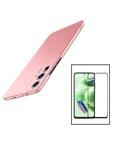 Kit Vidro Premium Full Cover + Capa SlimShield para Xiaomi Poco F5 Pro - Rosa