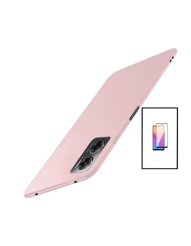 Kit Vidro Premium Full Cover + Capa SlimShield para Xiaomi Redmi 11 Prime 5G - Rosa