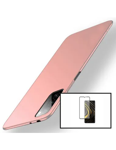 Kit Vidro Premium Full Cover + Capa SlimShield para Xiaomi Redmi 9 Power - Rosa