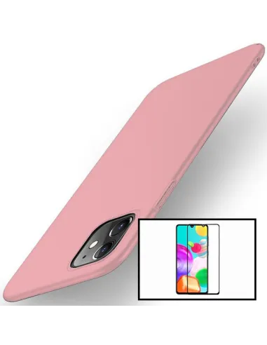 Kit Vidro Premium Full Cover + Capa SlimShield para Xiaomi Redmi 9C NFC - Rosa