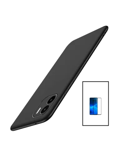 Kit Vidro Premium Full Cover + Capa SlimShield para Xiaomi Redmi A2 - Preto