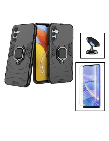 Kit Película Hydrogel Frente + Capa Military + Suporte Magnético para Samsung Galaxy F34 5G - Preto