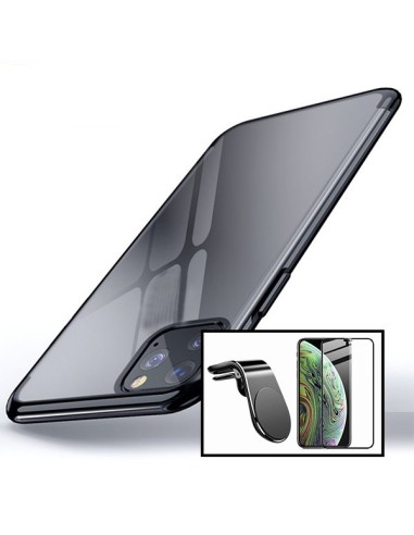 Kit Película de Vidro Temperado 5D Full Cover + Capa SlimArmor + Suporte Magnético L Safe Driving Carro para iPhone 13 Pro Max -