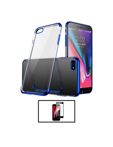 Kit Película de Vidro Temperado 5D Full Cover + Capa SlimArmor para Apple iPhone SE 2022 - Azul