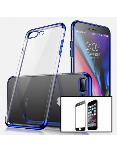 Kit Película de Vidro Temperado 5D Full Cover + Capa SlimArmor para iPhone 8 - Azul