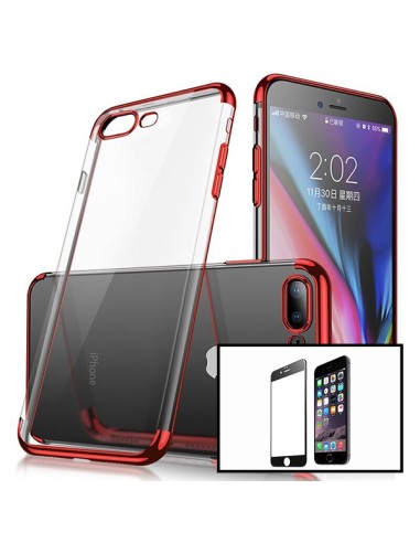 Kit Película de Vidro Temperado 5D Full Cover + Capa SlimArmor para iPhone SE New 2020 - Vermelho