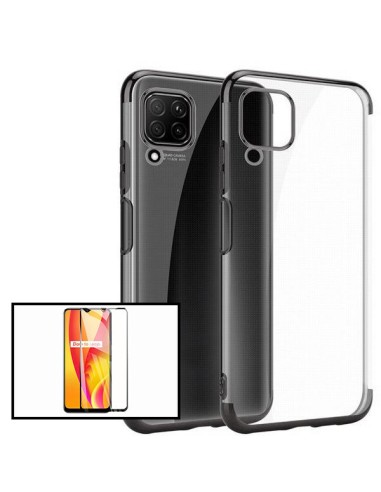 Kit Película de Vidro Temperado 5D Full Cover + Capa SlimArmor para Samsung Galaxy A12 Nacho - Preto