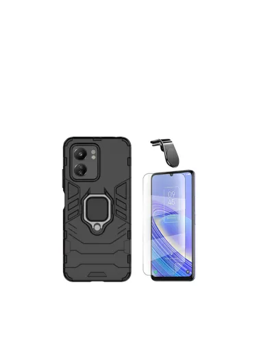 Kit Película Hydrogel Frente + Capa Military + Suporte Magnético L  para Xiaomi Redmi 13C - Preto