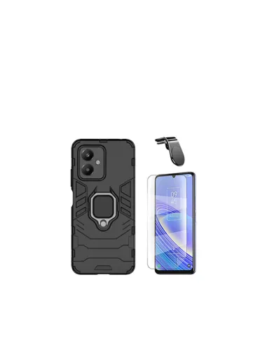 Kit Película Hydrogel Frente + Capa Military + Suporte Magnético L  para Xiaomi Redmi 13C 5G - Preto