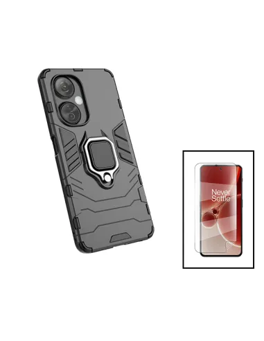 Kit Película Hydrogel Frente + Capa Military para OnePlus Nord CE 3 Lite - Preto