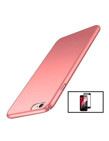 Kit Película de Vidro Temperado 5D Full Cover + Capa SlimShield para Apple iPhone SE 2022 - Rosa