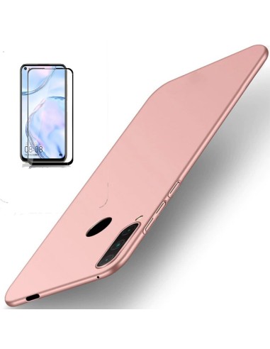 Kit Película de Vidro Temperado 5D Full Cover + Capa SlimShield para Huawei Honor Play 3 - Rosa