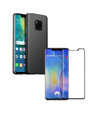 Kit Película de Vidro Temperado 5D Full Cover + Capa SlimShield para Huawei Mate 20 Pro - Preto