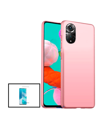 Kit Película de Vidro Temperado 5D Full Cover + Capa SlimShield para Huawei Nova 9 Rosa