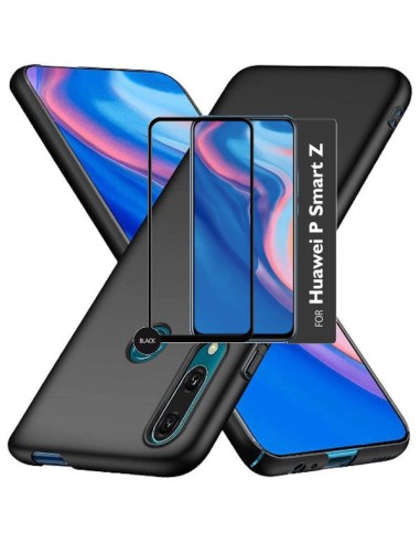 Kit Película de Vidro Temperado 5D Full Cover + Capa SlimShield para Huawei P Smart Z - Preto