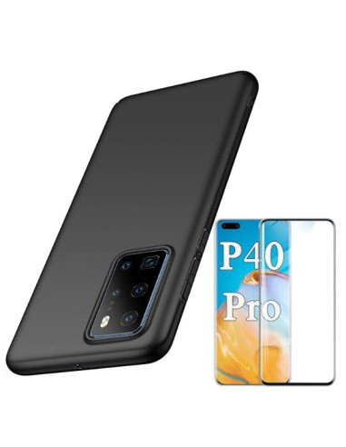 Kit Película de Vidro Temperado 5D Full Cover + Capa SlimShield para Huawei P40 Pro - Preto