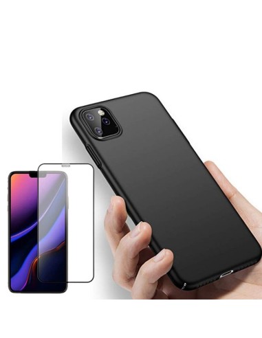 Kit Película de Vidro Temperado 5D Full Cover + Capa SlimShield para iPhone 11 Pro Preto