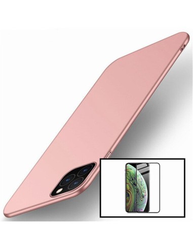 Kit Película de Vidro Temperado 5D Full Cover + Capa SlimShield para iPhone 12 Mini - Rosa