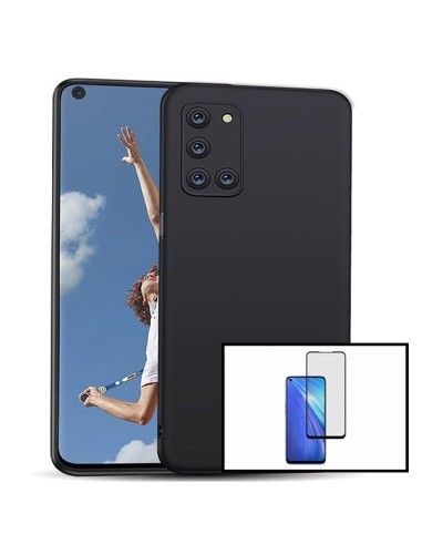 Kit Película de Vidro Temperado 5D Full Cover + Capa SlimShield para Oppo A92 - Preto