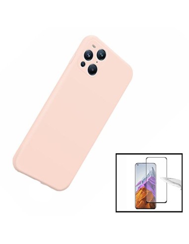 Kit Película de Vidro Temperado 5D Full Cover + Capa SlimShield para Oppo Find X3 Pro - Rosa