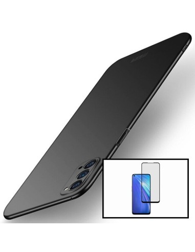 Kit Película de Vidro Temperado 5D Full Cover + Capa SlimShield para Oppo Reno5 K - Preto